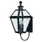 Vaxcel Nottingham 3 Light Black Empire Outdoor Wall Lantern Clear Glass T0080 - alternate 1